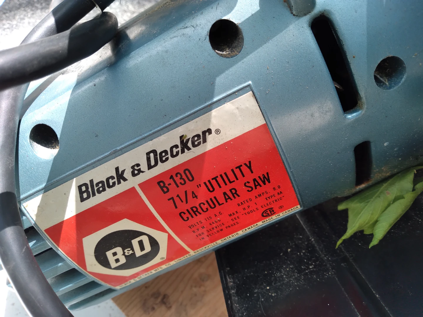 Black & Decker B-130 7 1/4" Utility Circular Saw
