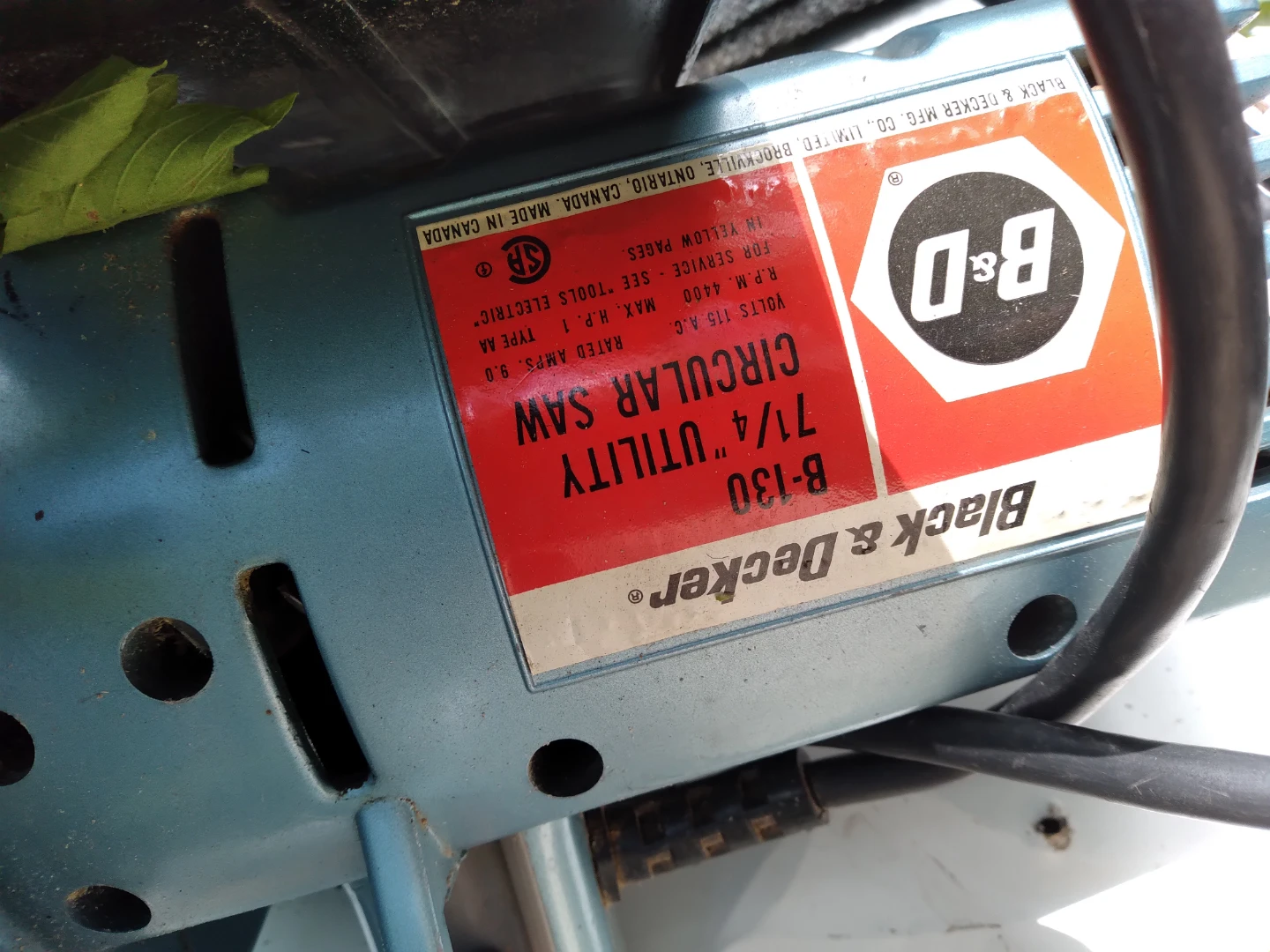 Black & Decker B-130 7 1/4" Utility Circular Saw - photo 5