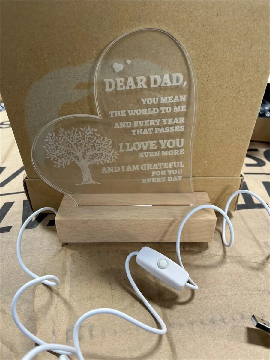 Dear Dad LED Heart Lamp - photo 2