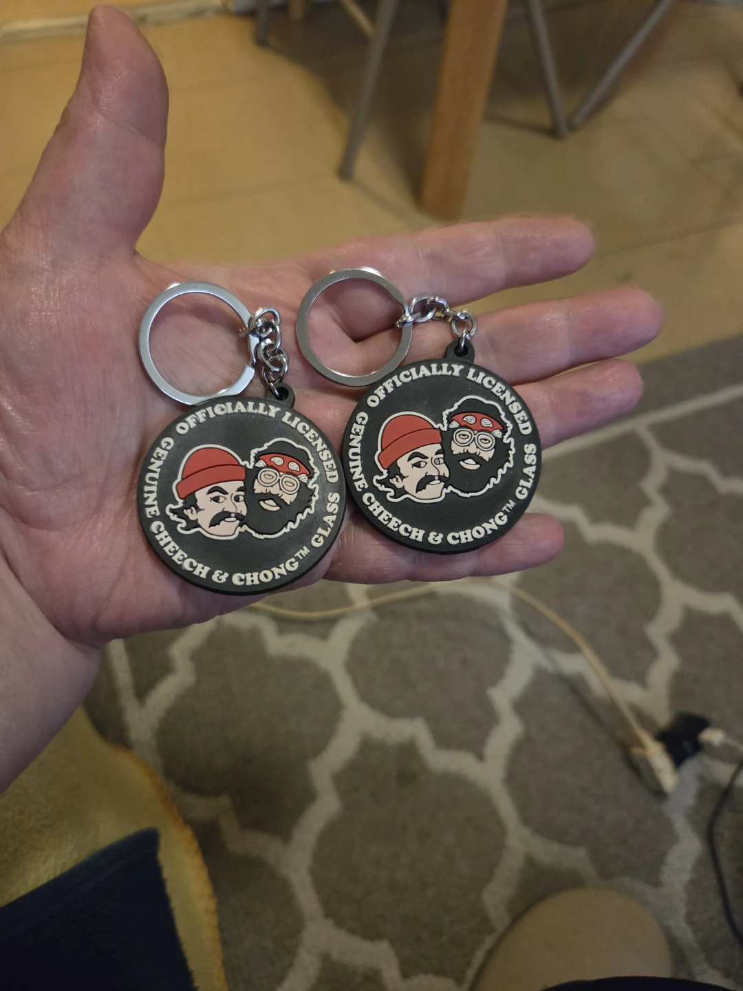 Cheech & Chong Glass Keychains (2 Pack)