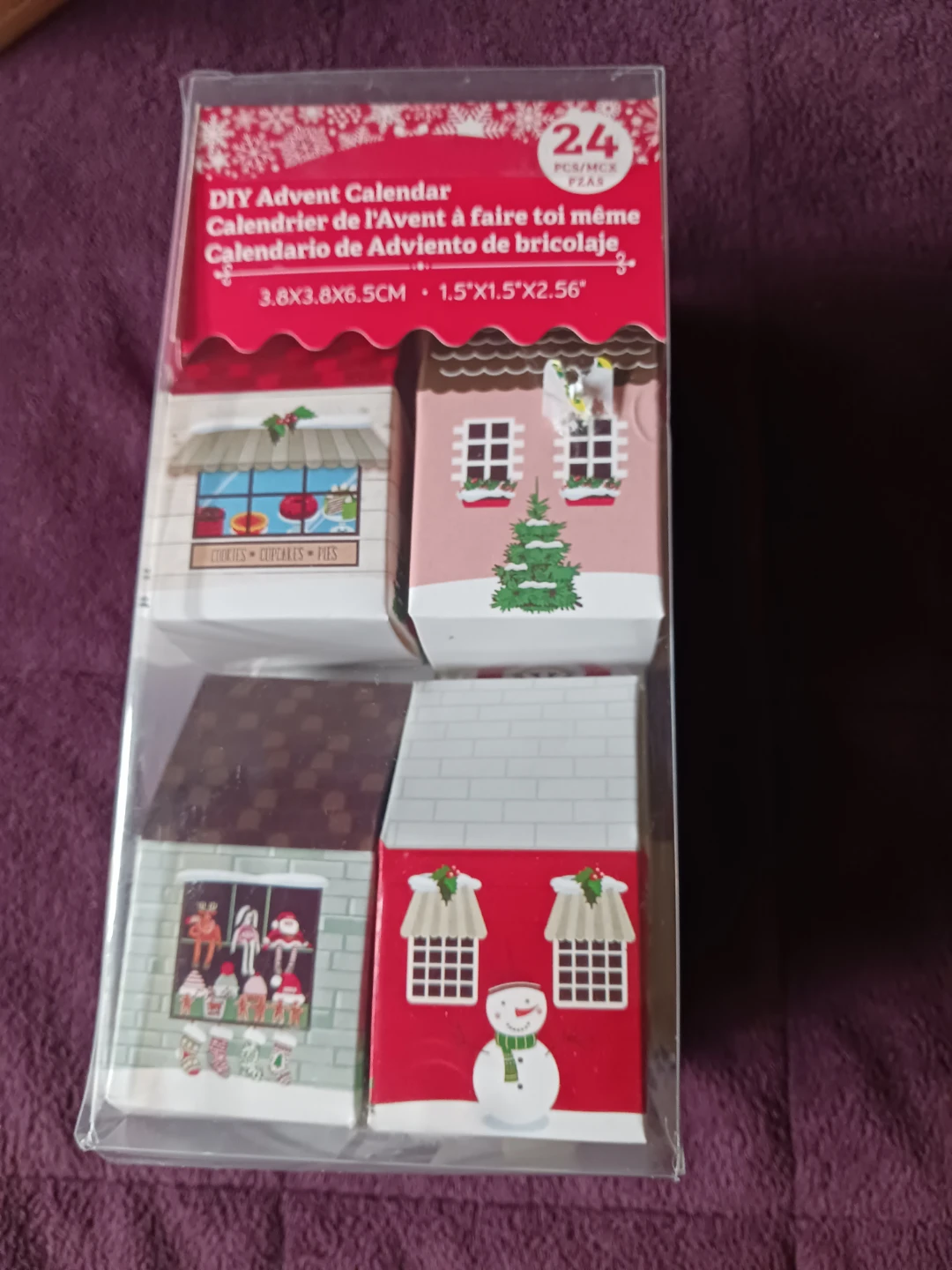 DIY Advent Calendar Treat Boxes - 24 Miniature Houses