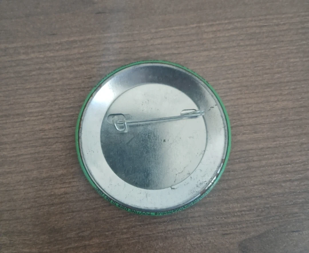 Green Winking Smiley Face Pin - photo 2