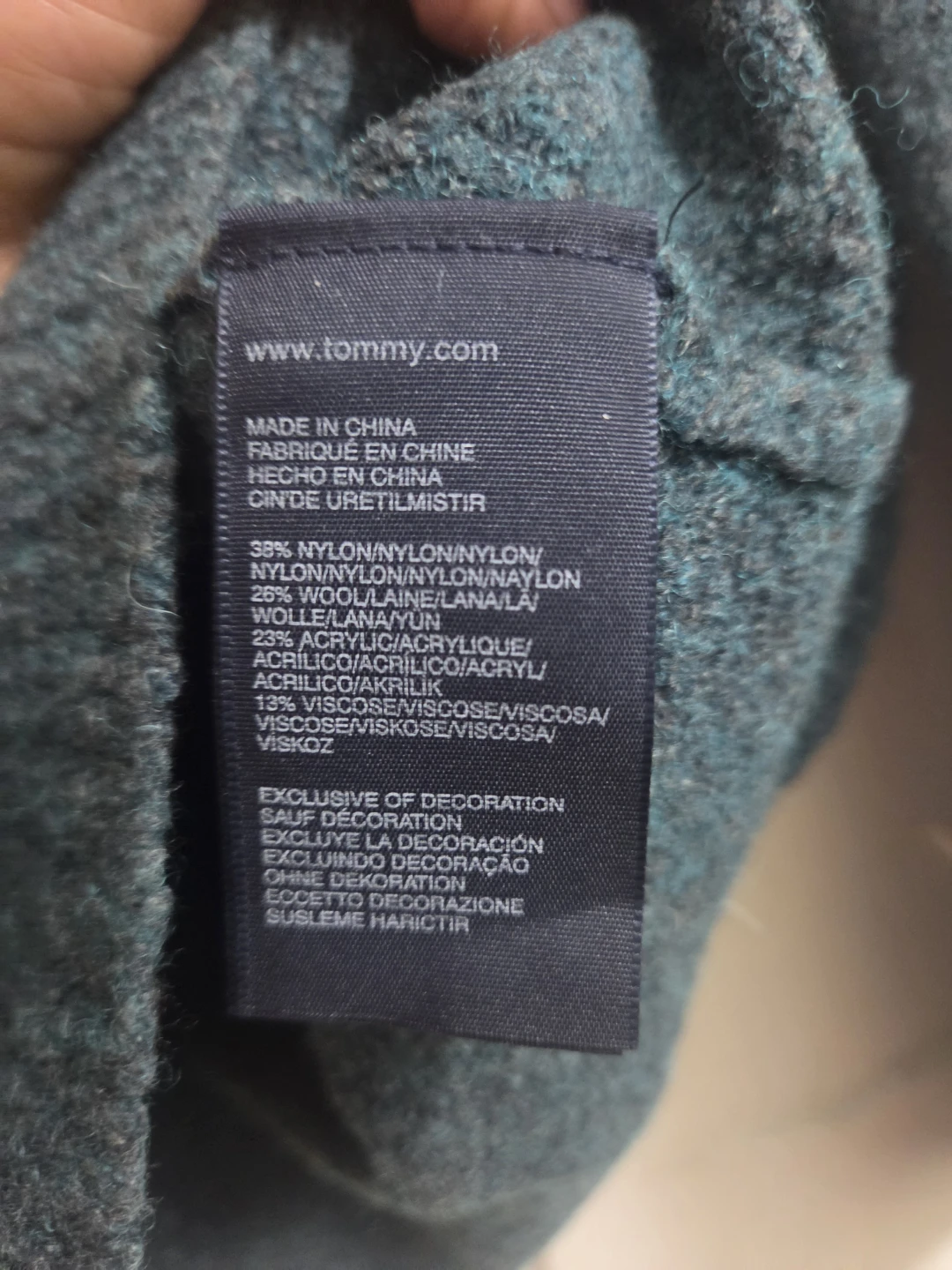 Tommy Hilfiger Mock Neck Sweater - Teal - Size M - photo 4