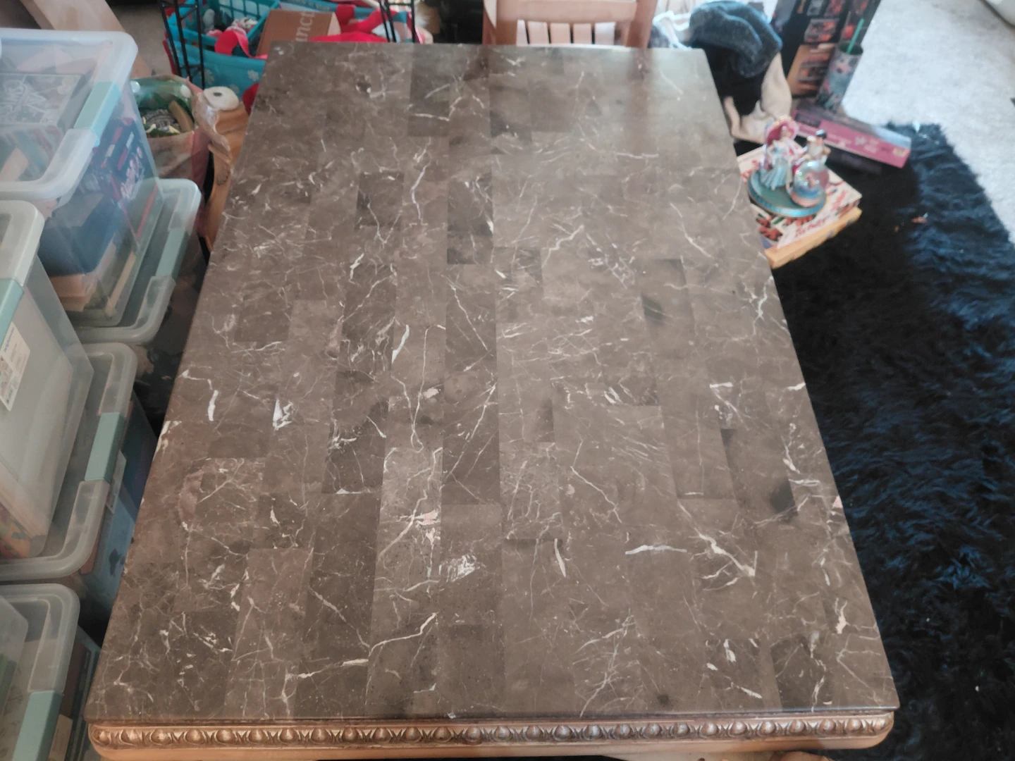 Real marble table.