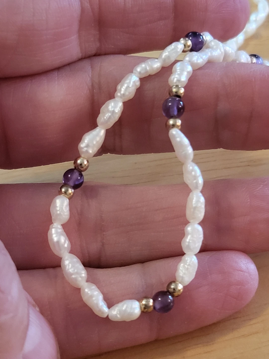 Freshwater Pearl and Amethyst Necklace