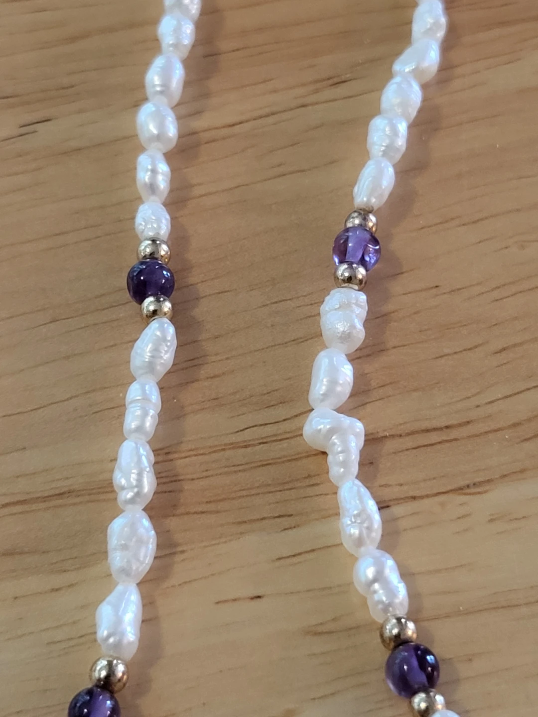 Freshwater Pearl and Amethyst Necklace - photo 2