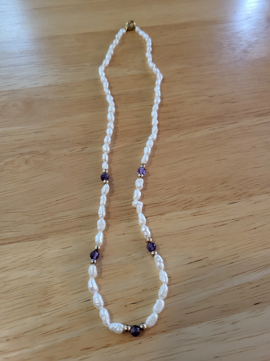 Freshwater Pearl and Amethyst Necklace - photo 3