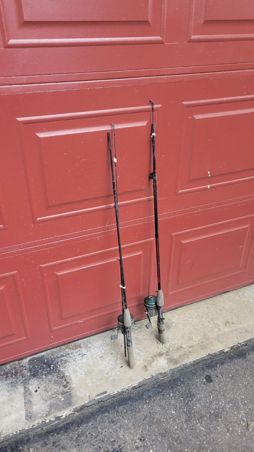 Two Fishing Rods with Reels-$10 each