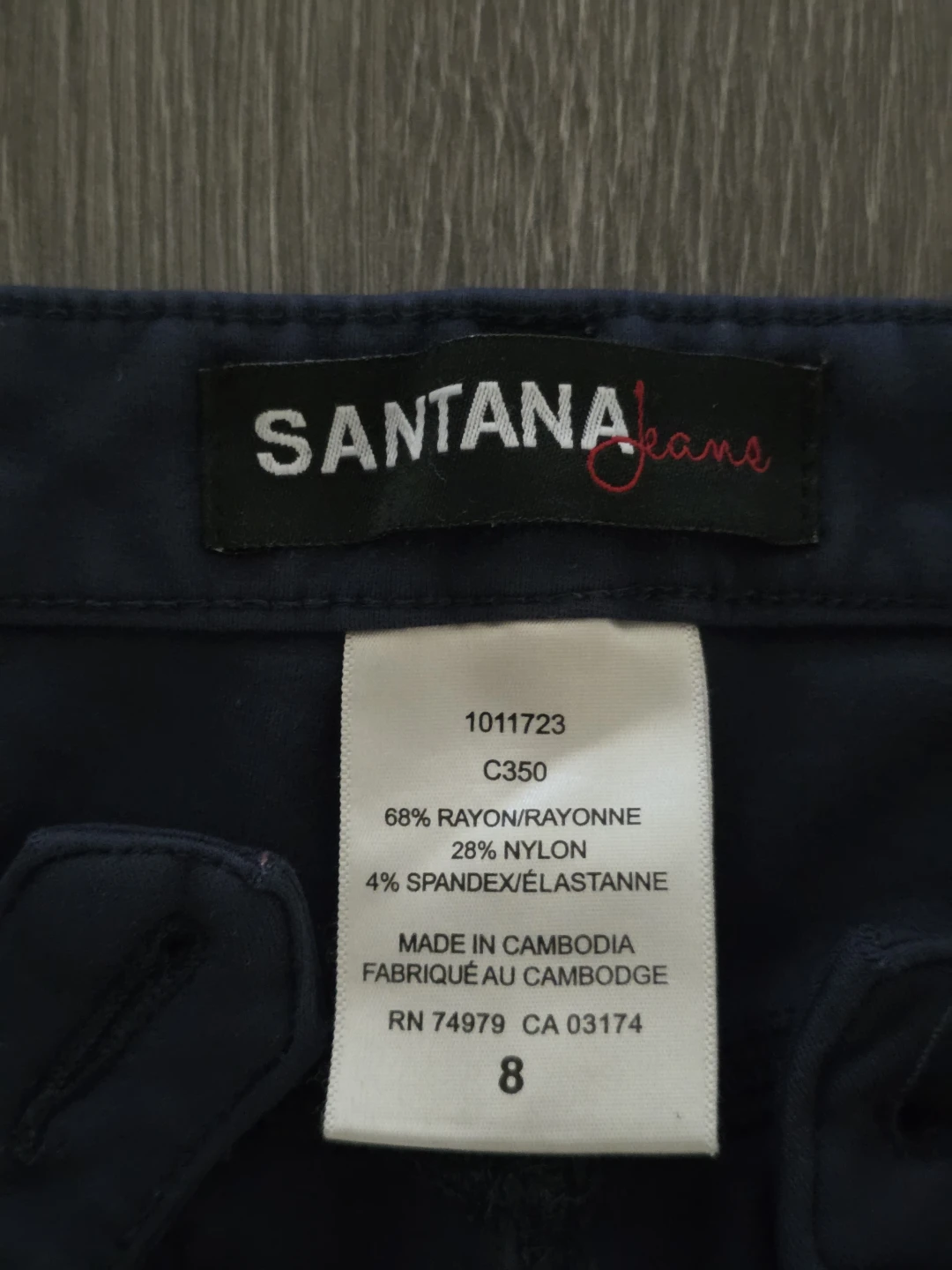 Santana Jeans Women's Navy Pants Size 8 - photo 2