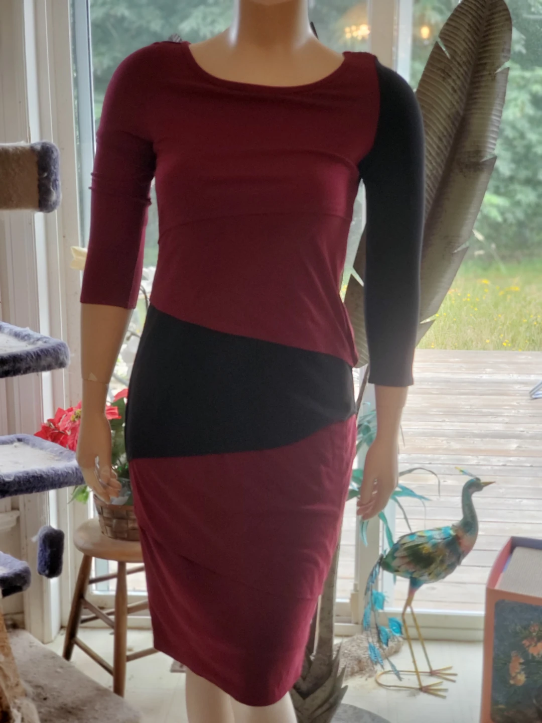 Maroon/Red and Black Colour Dress - photo 4