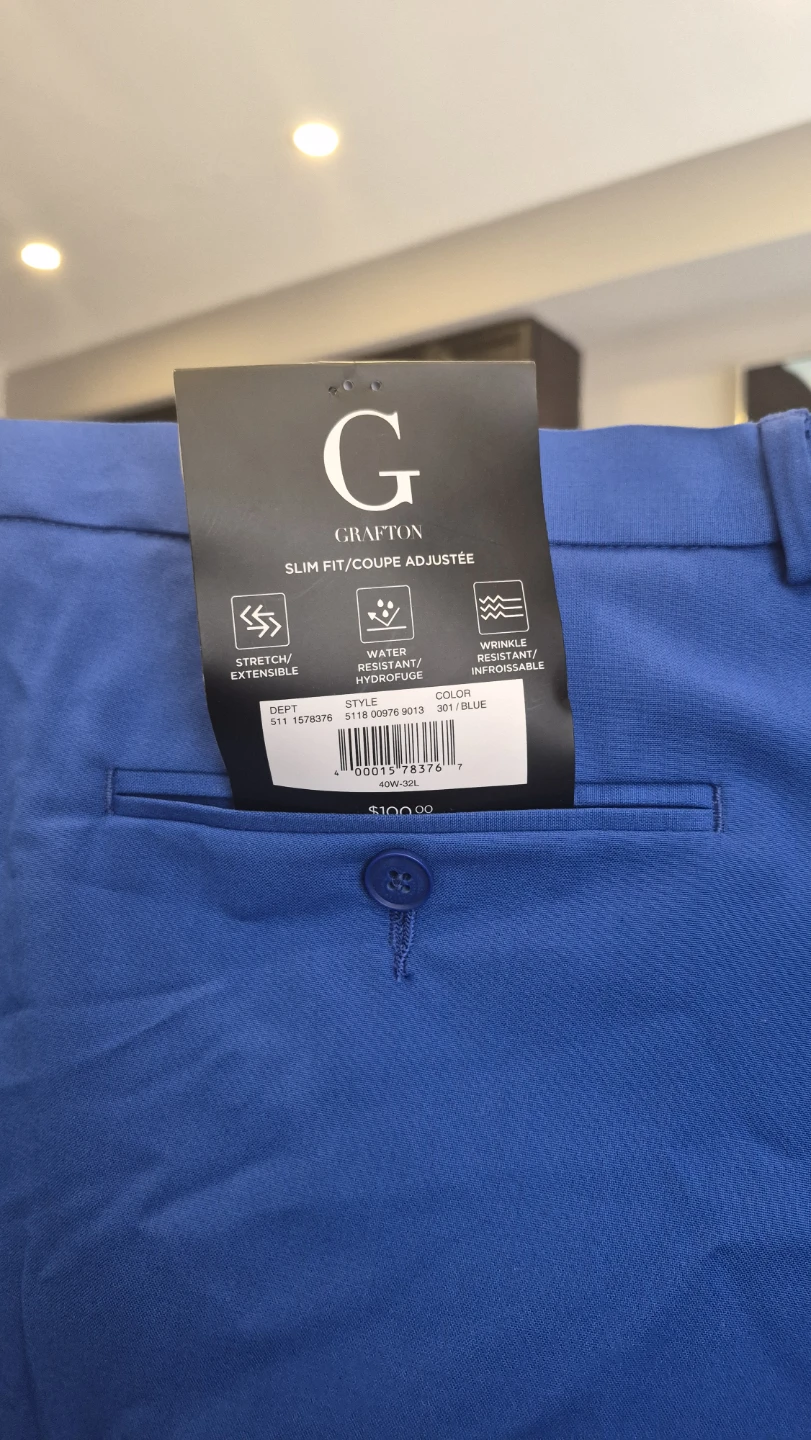 Grafton Slim Fit Blue Dress Pants - photo 3