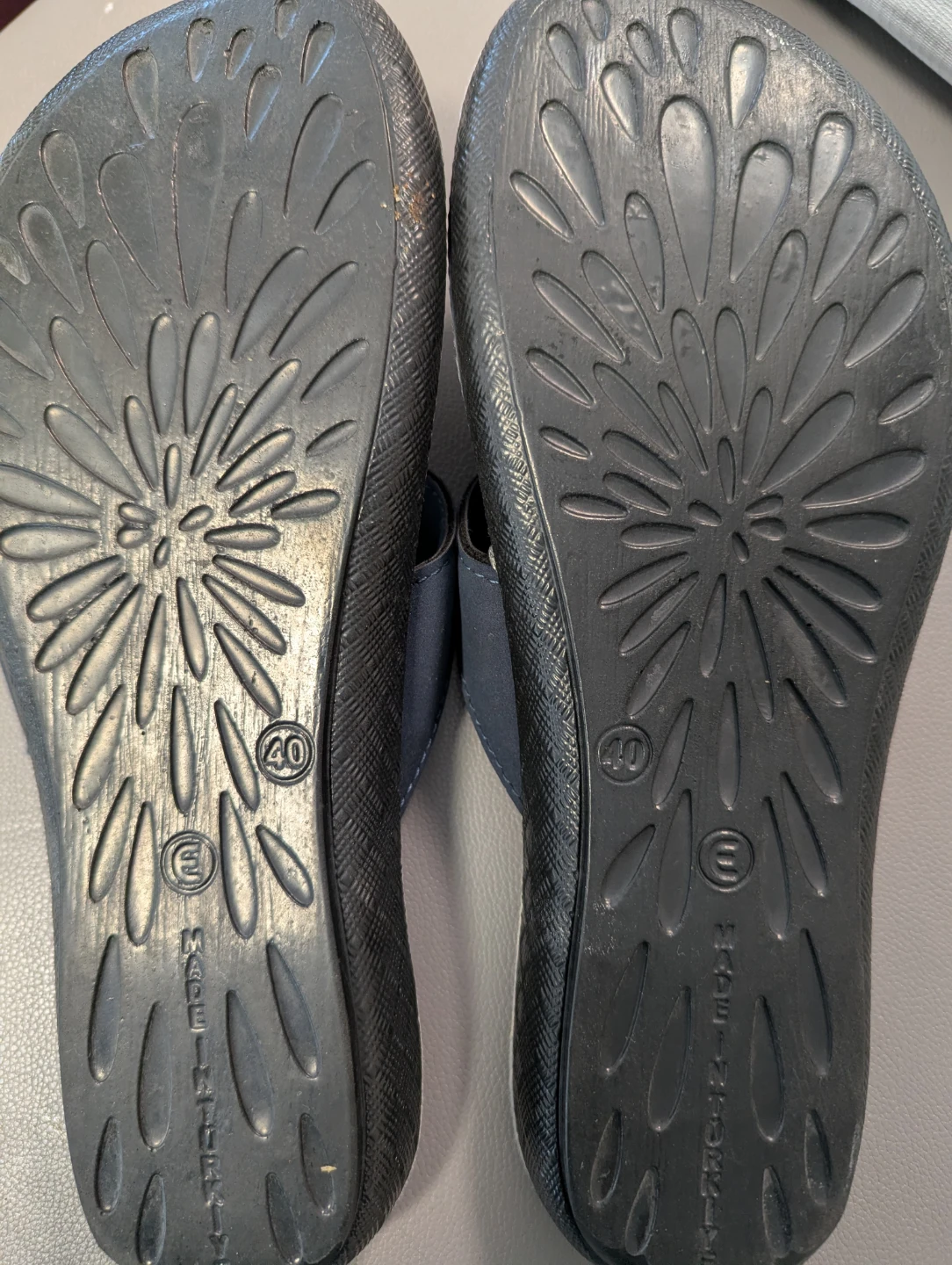 Adelfa Blue Embellished Flip Flops Size 40 - photo 4