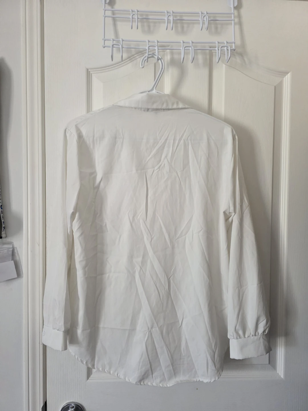 White Long-Sleeve Button-Up Shirt - photo 2