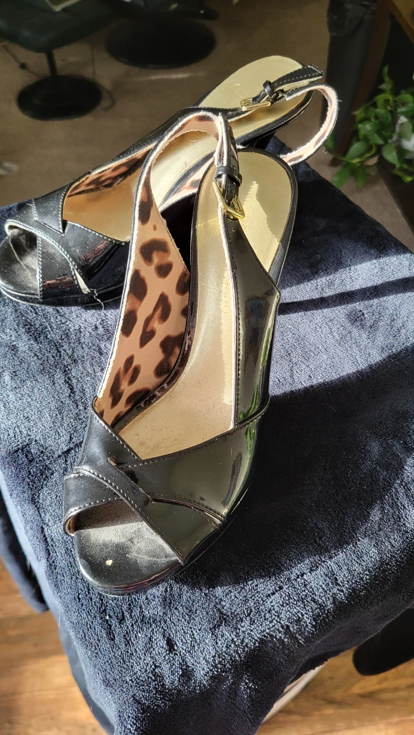 Christian Siriano  Black Slingback Heels