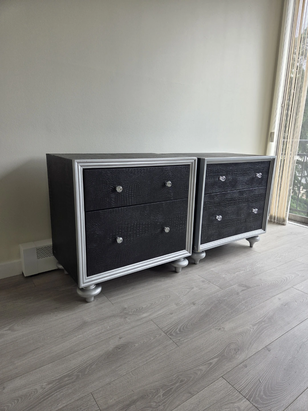 Matching Pair of Modern Two Drawer Nightstands - photo 3