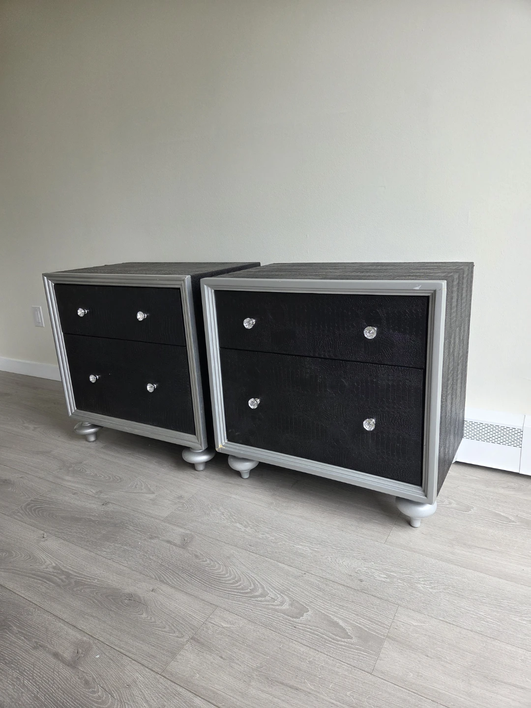 Matching Pair of Modern Two Drawer Nightstands - photo 4