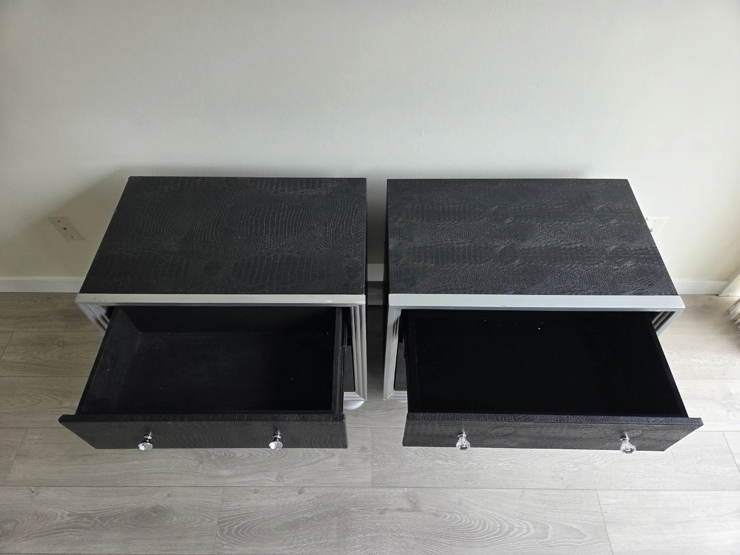 Matching Pair of Modern Two Drawer Nightstands - photo 5