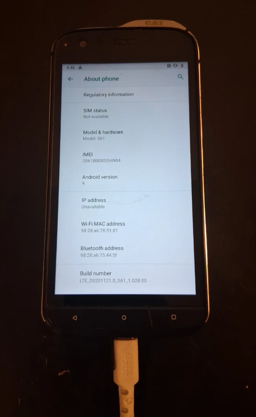 CAT S61 Rugged Smartphone Charged & Working - photo 2