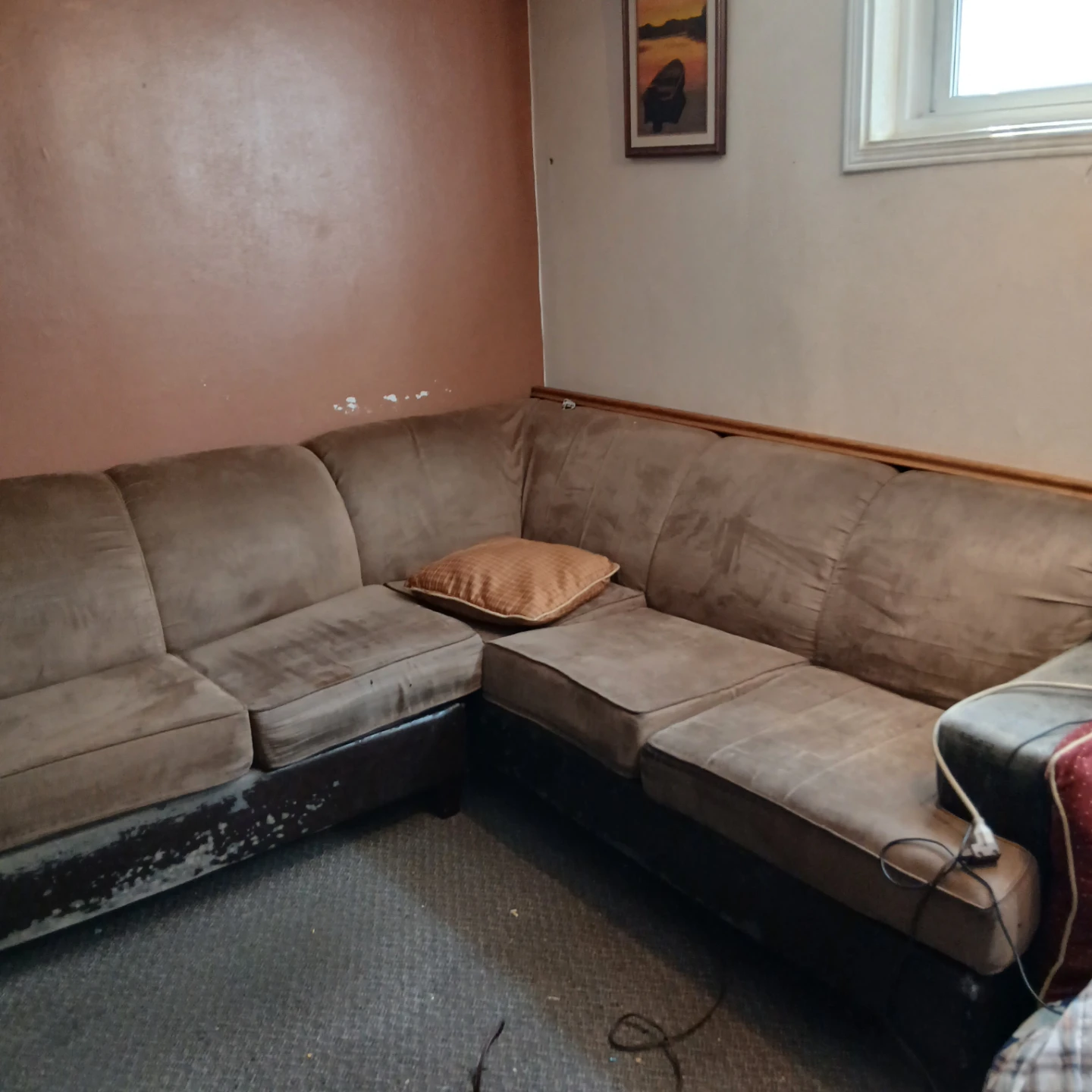 L Shape Sofa Bed - used but comfortable