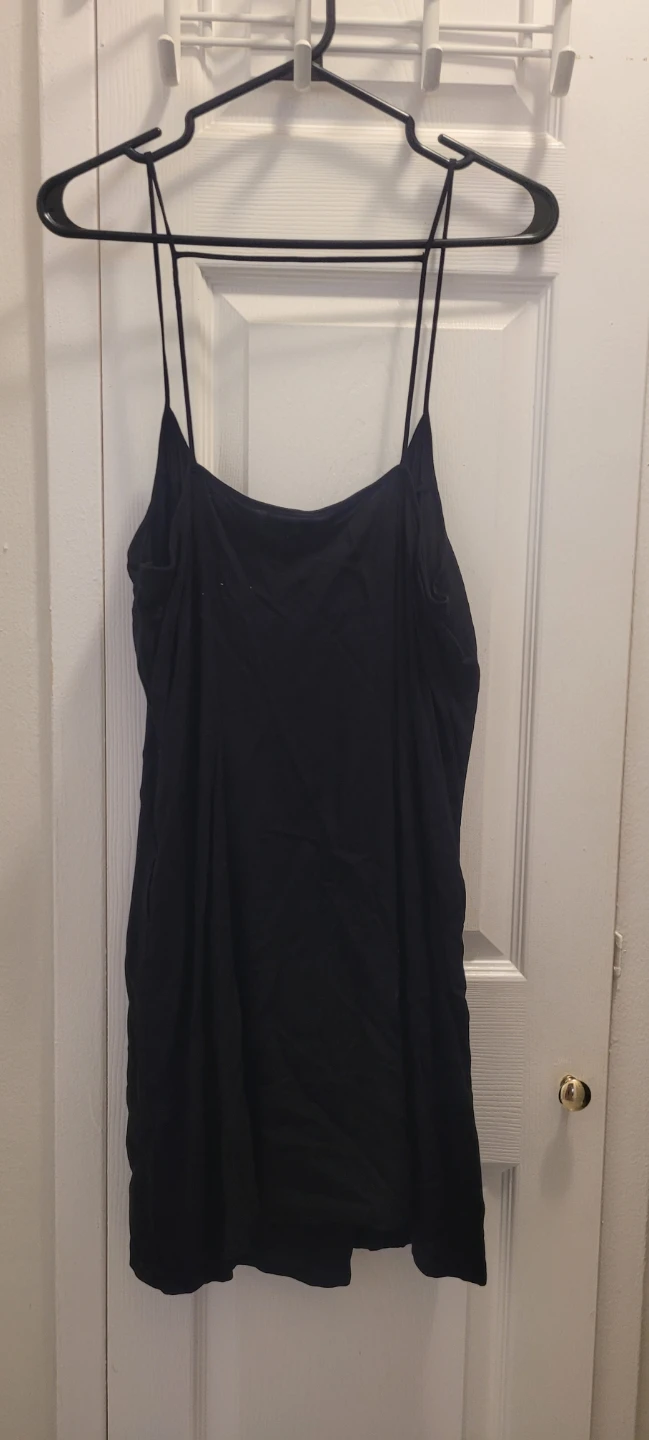 10 Black Sheer Lace and Pleated Mini Dress