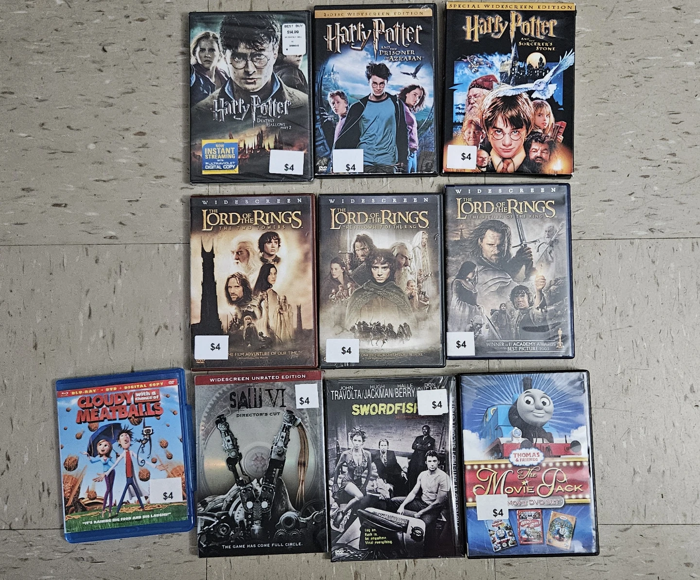 DVD MOVIES $4 EACH