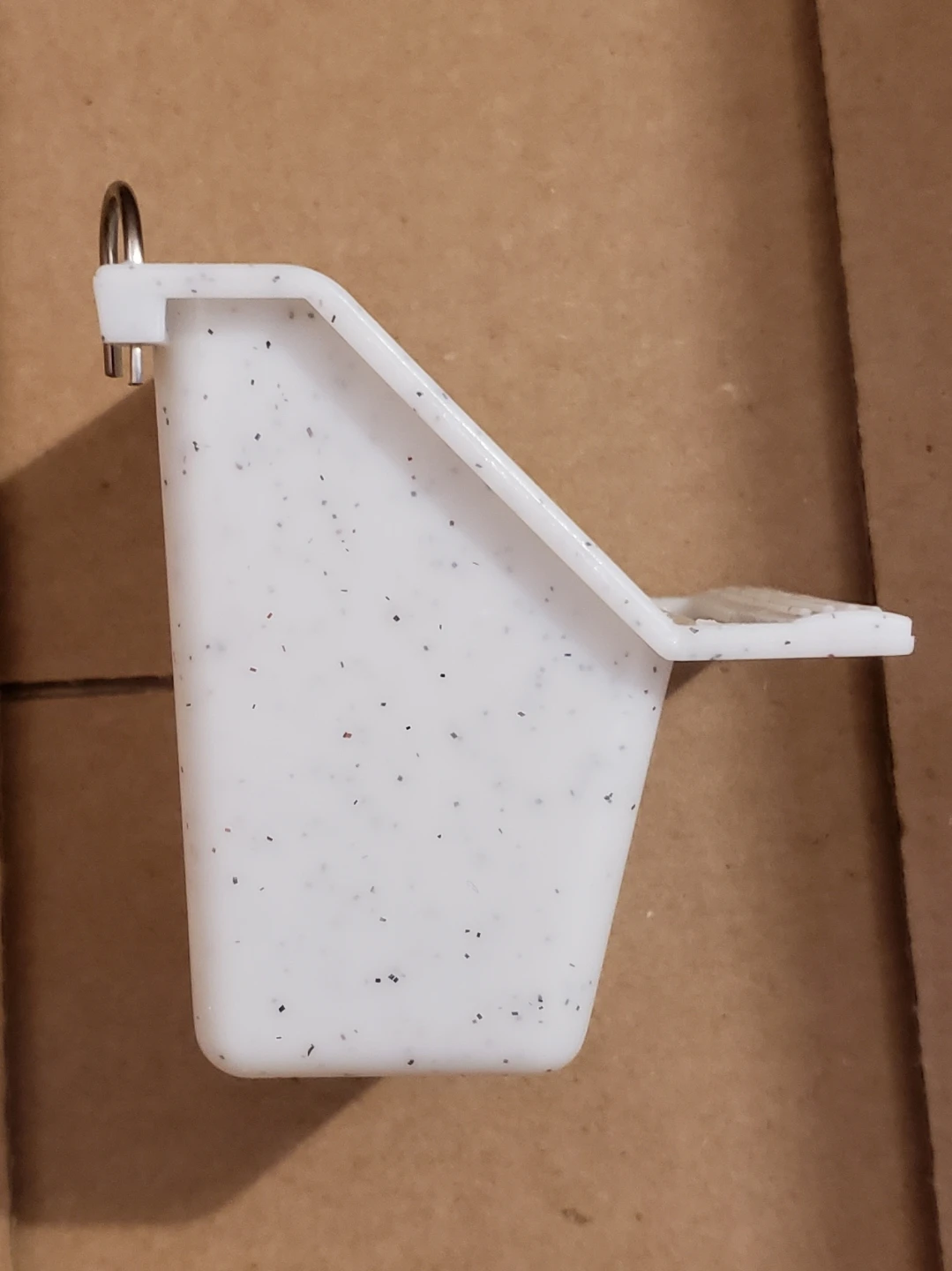 White Speckled Bird Feeder/Water Dish - photo 3