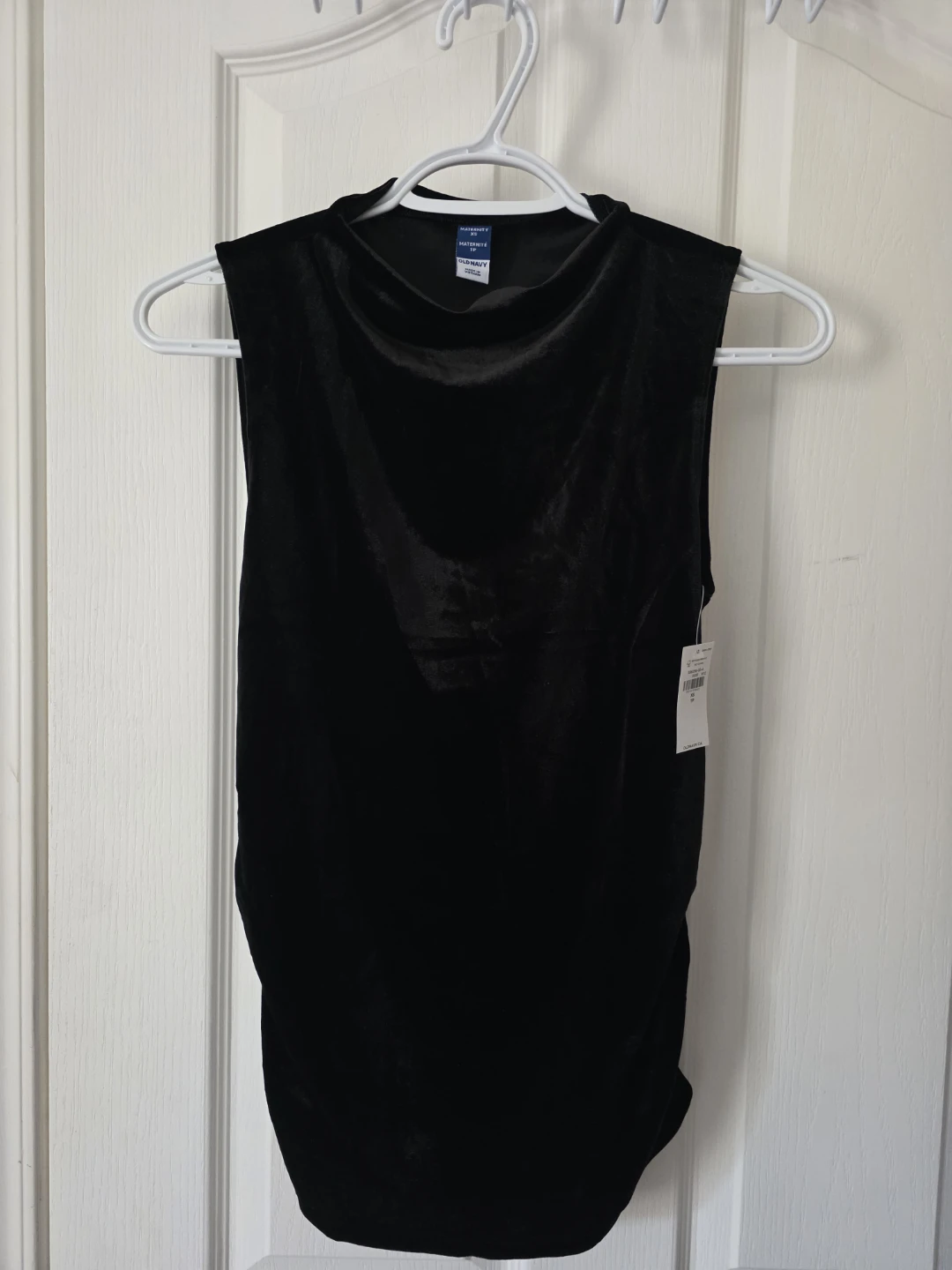 Old Navy Maternity Black Velvet Sleeveless Top