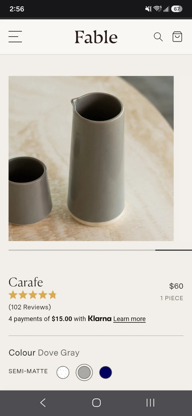 Fable Carafe & Cups