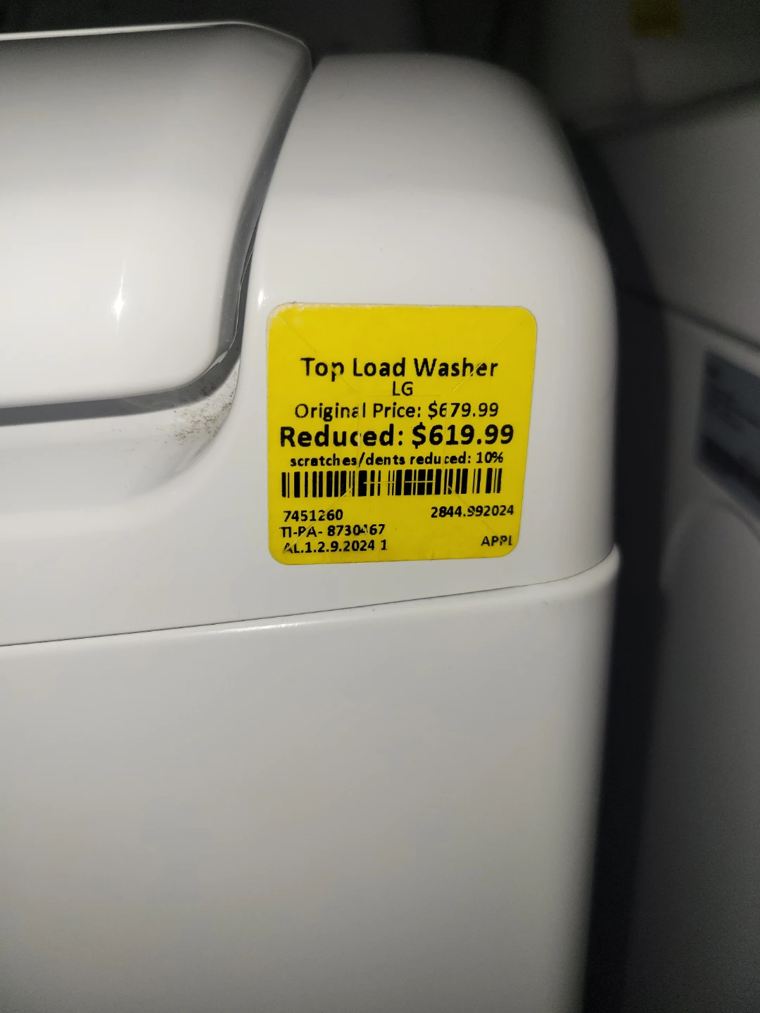 LG Top Load Washer - photo 3