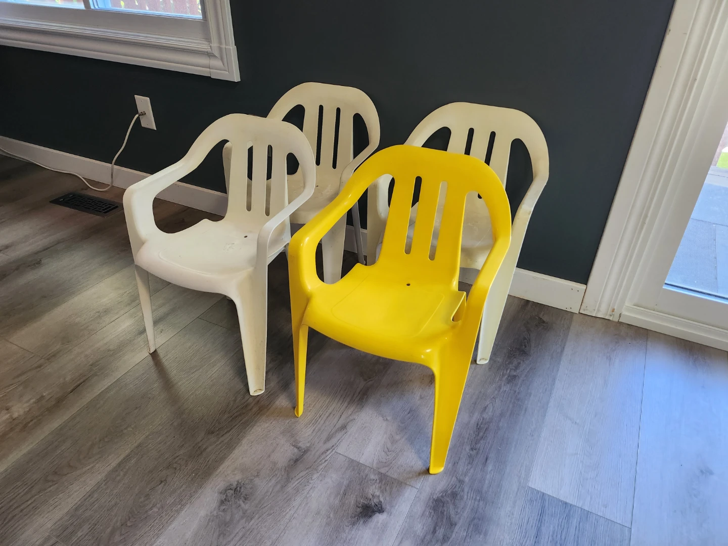 Kids Patio Chairs Stackable- (Set of 4) - photo 2