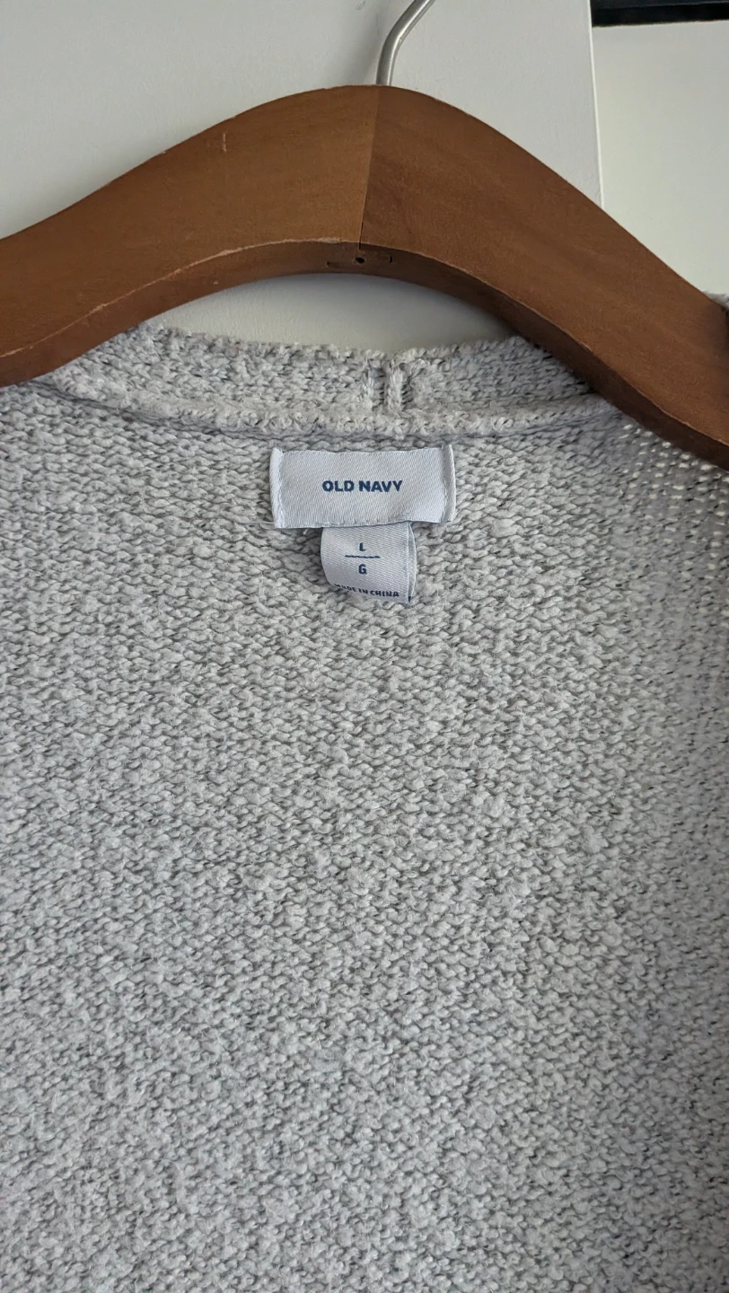 Old Navy Grey Cardigan Sweater - Size L - photo 2