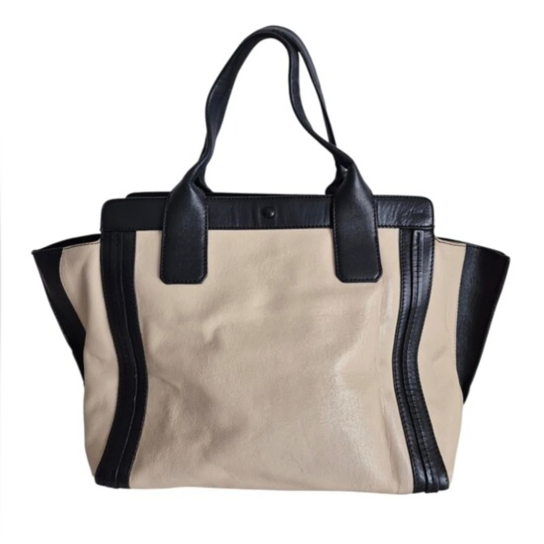 Chloe Two Tone Leather Tote Bag.