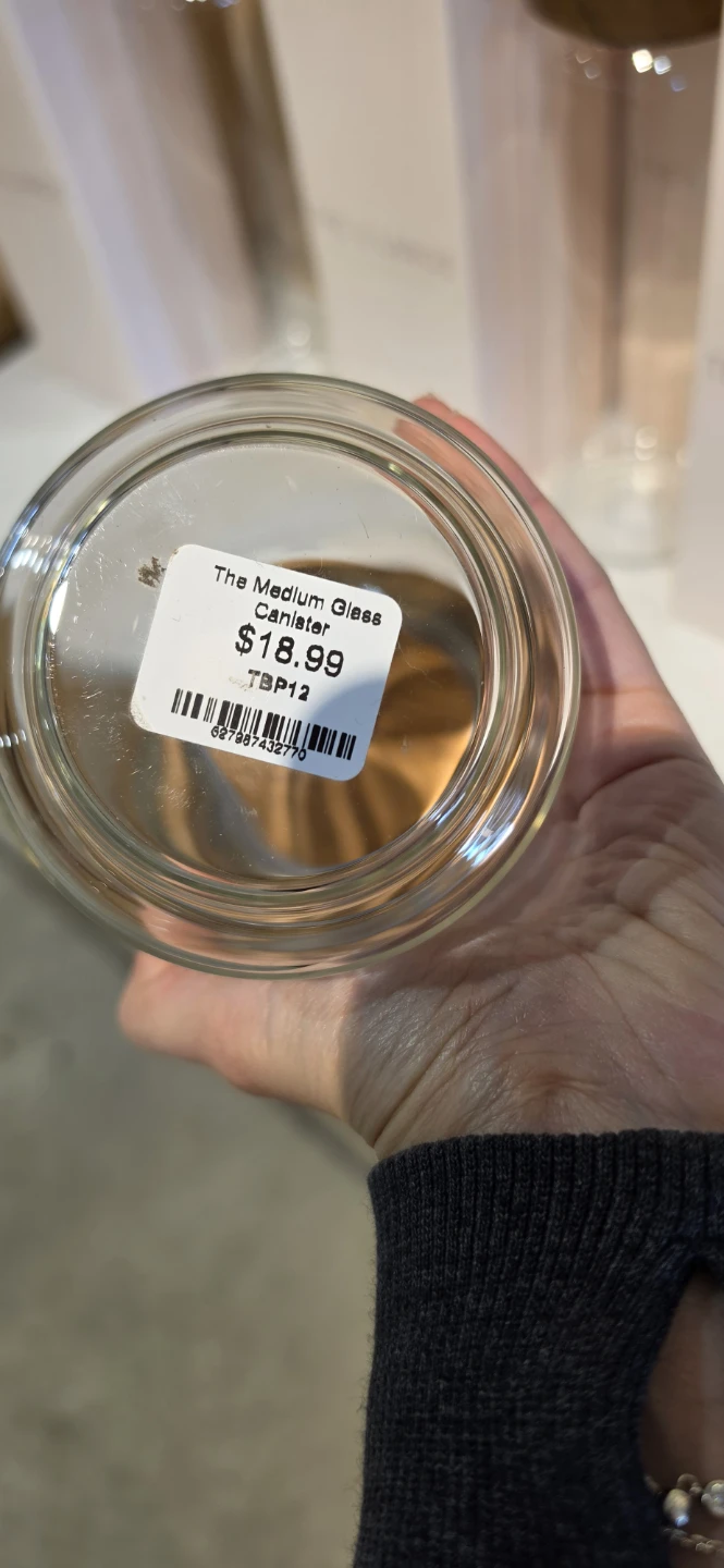 Medium Glass Canister with Wooden Lid - photo 2