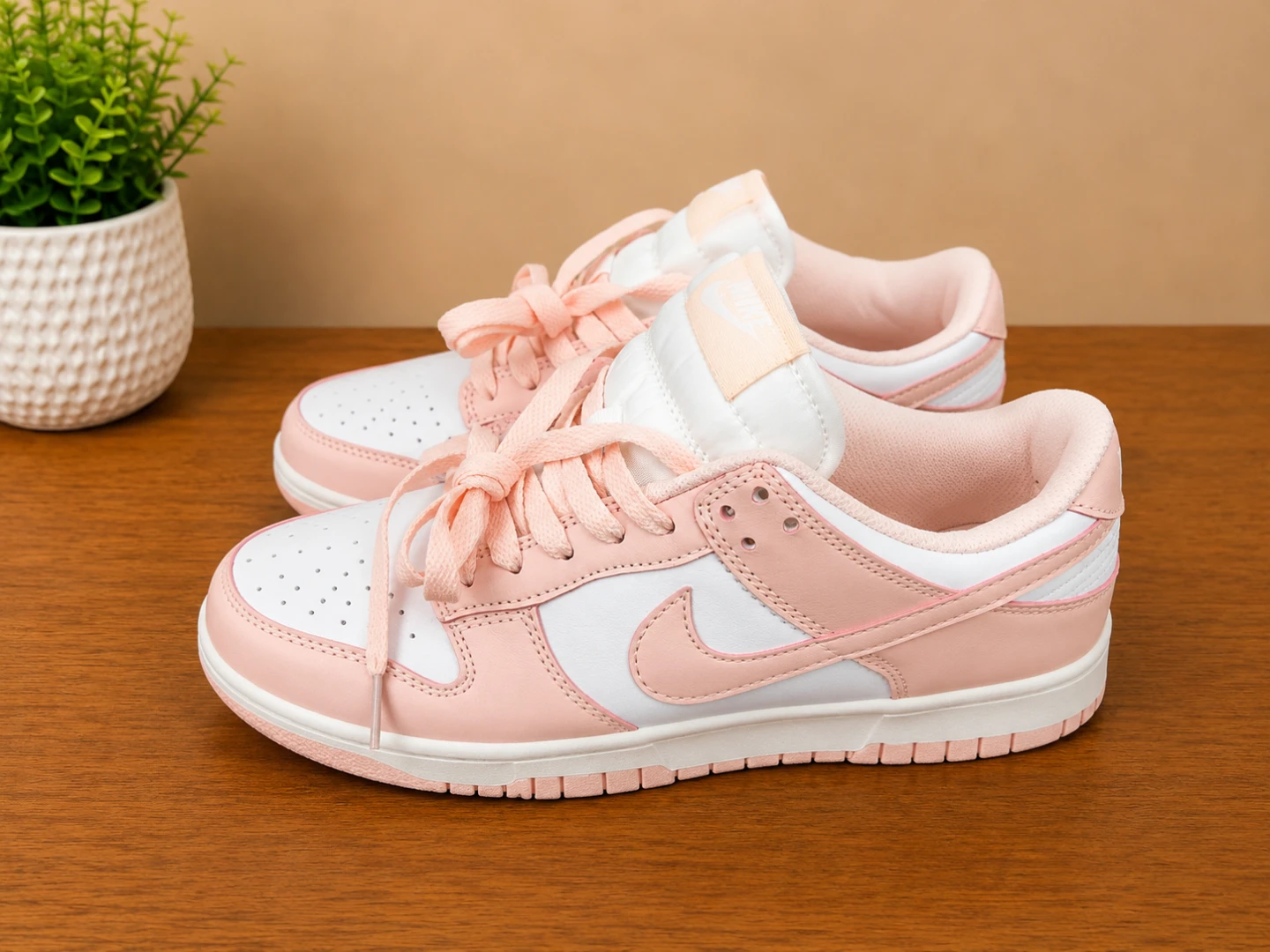 Nike Dunk Low Pink White Women's Shoes - photo 2