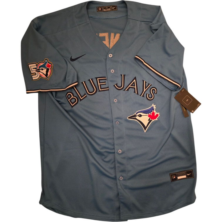 Jays Guerrero Jr jersey 50th patch white and baby blue - photo 5