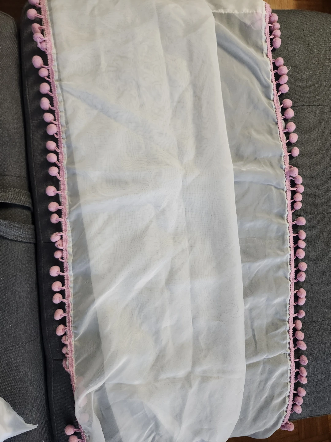 Pom Pom Trim Sheer Curtains