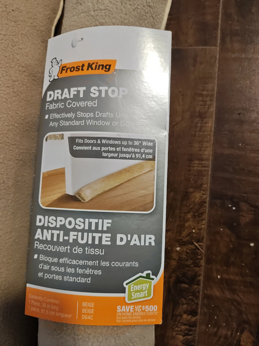 2x Frost King Draft Stop Fabric Covered Door Draft Stopper - photo 2