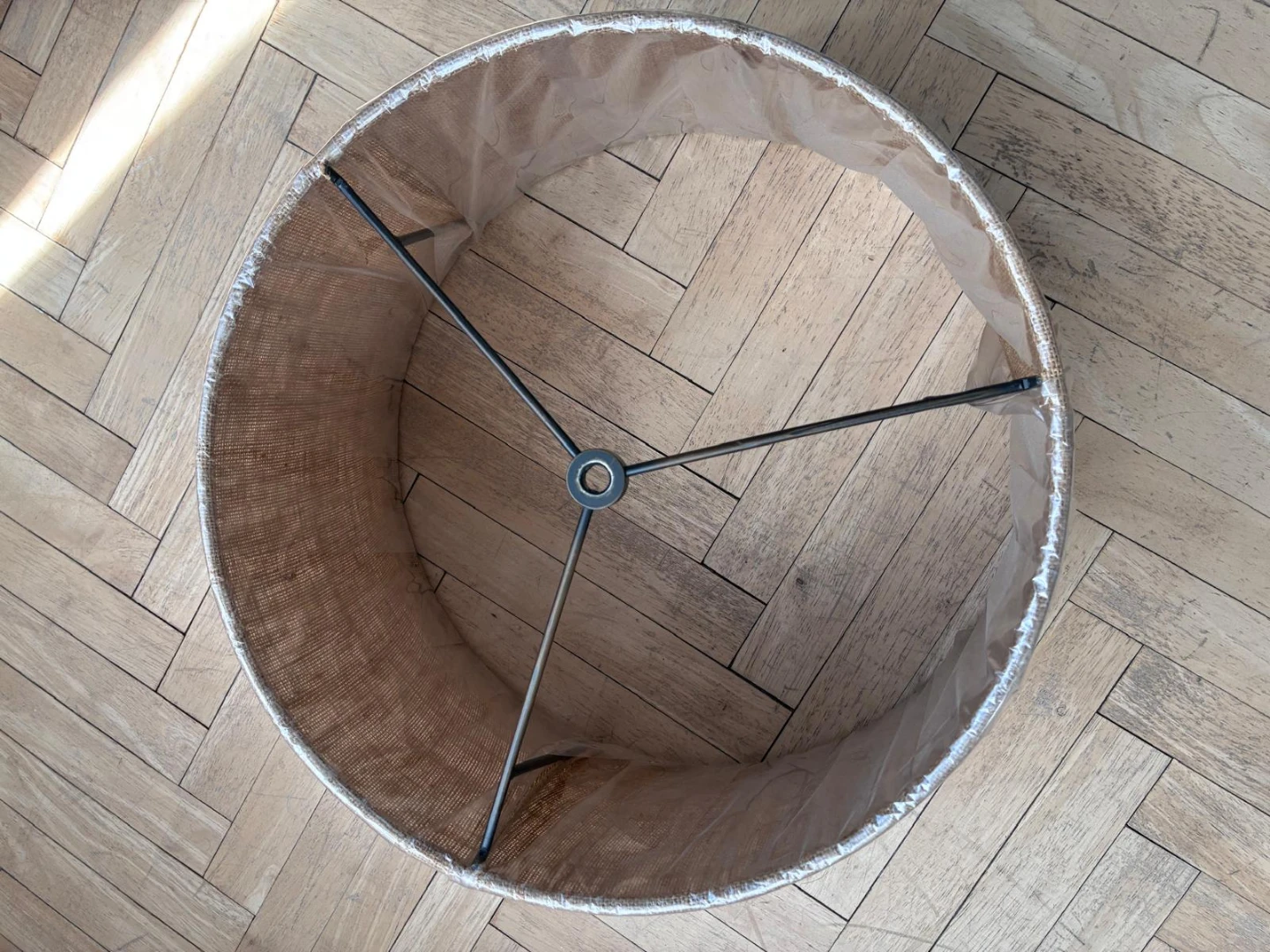 Pottery Barn Tapered Drum Burlap Lampshade - Large - photo 3
