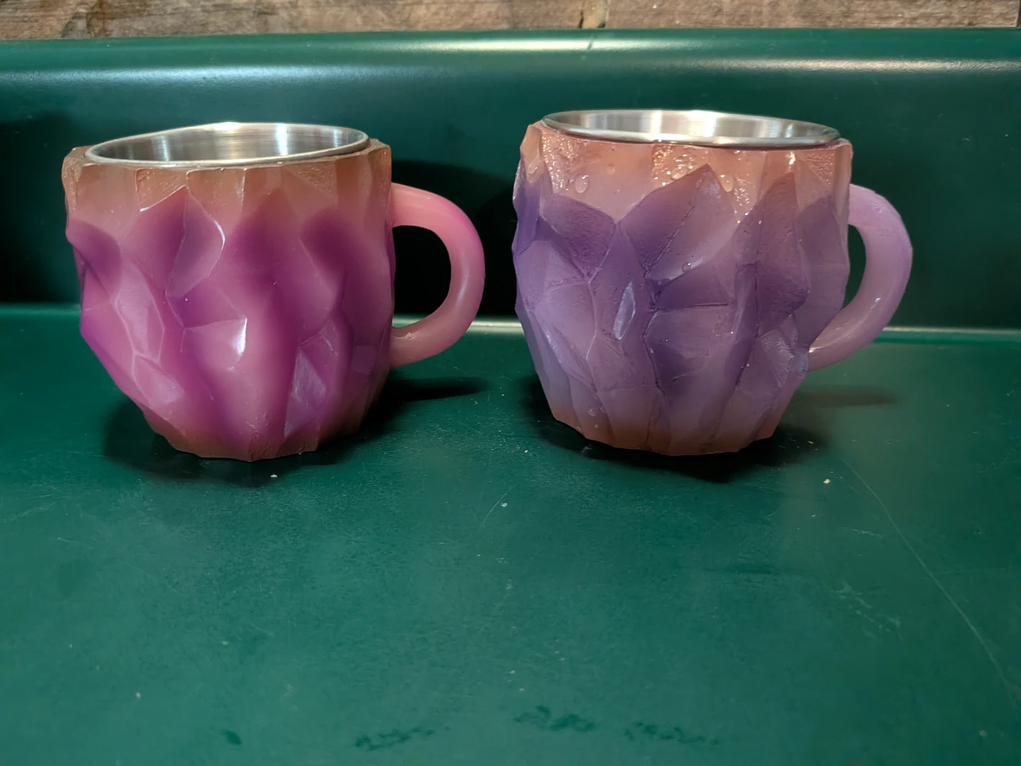 Set of 2 Crystal Geode Mugs - Pink and Purple - photo 3