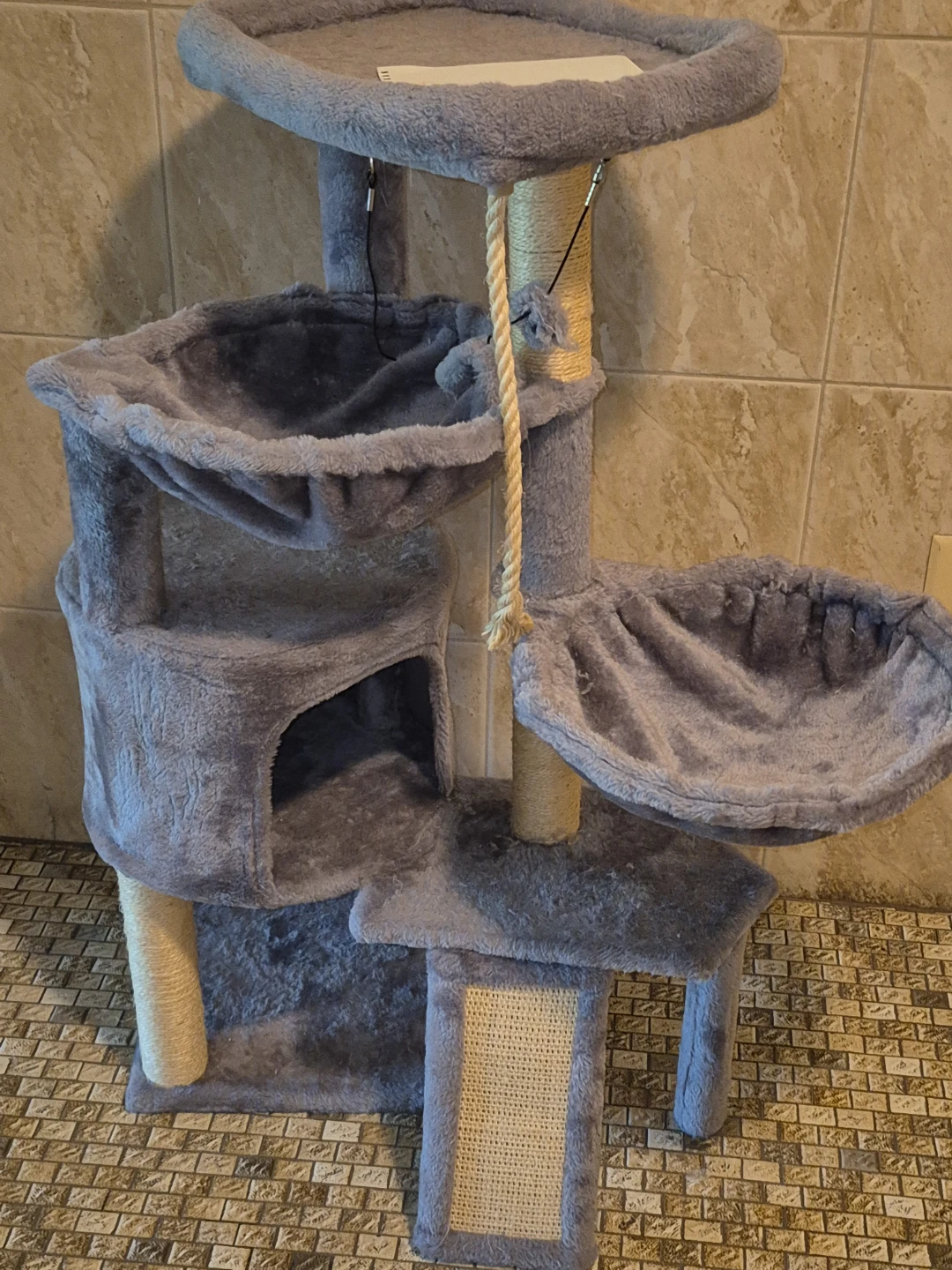 Gray Multi-Level Cat Tree Condo - photo 4