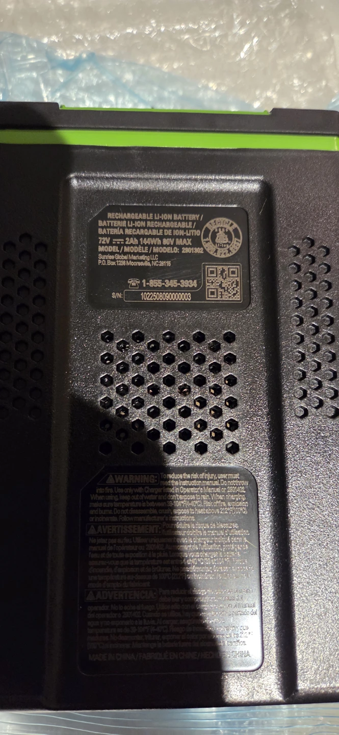 Greenworks Pro 80V 2.0Ah Lithium-Ion Battery - photo 3