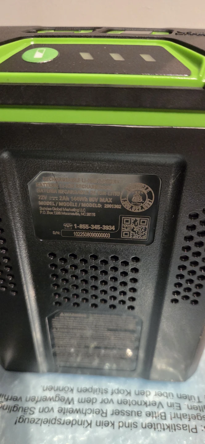 Greenworks Pro 80V 2.0Ah Lithium-Ion Battery - photo 4