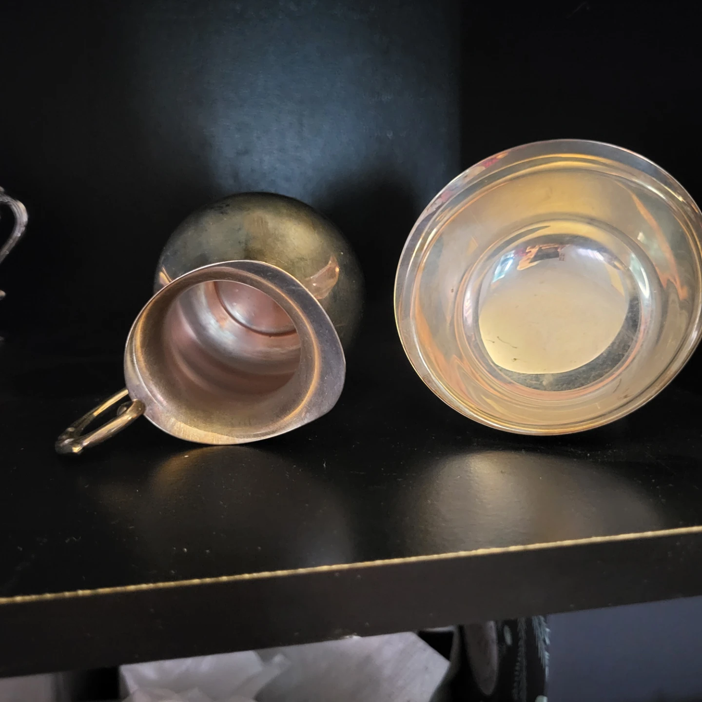 Vintage Silver Plated Creamer and Sugar Bowl Set - photo 3