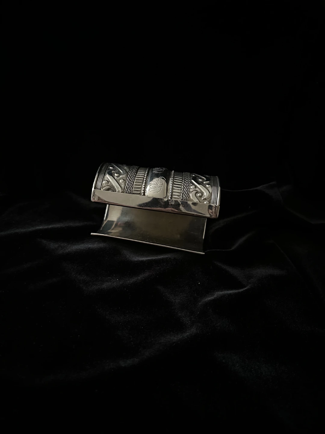 Silver Tone Wide Cuff Bracelet - photo 2