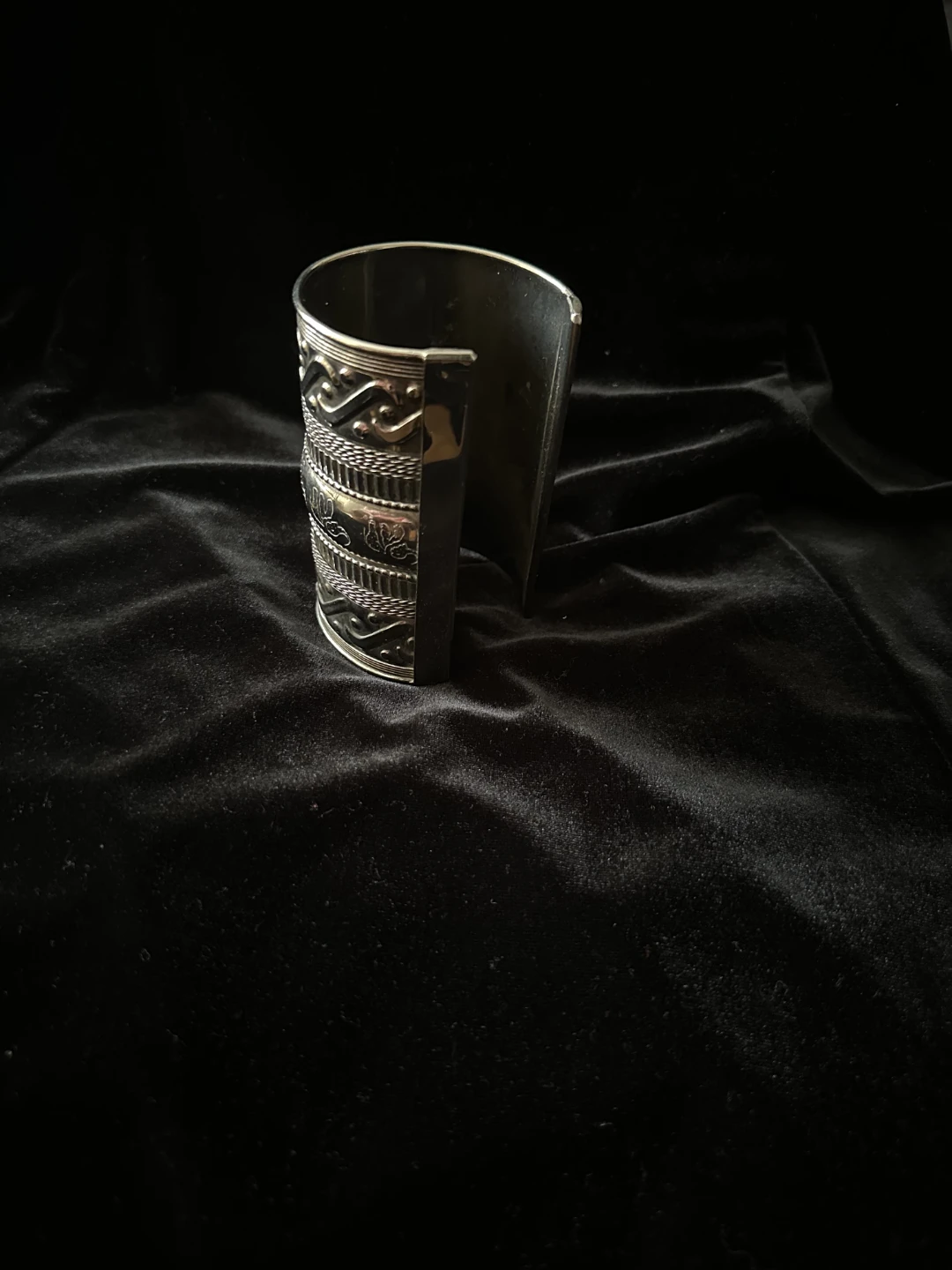 Silver Tone Wide Cuff Bracelet - photo 3