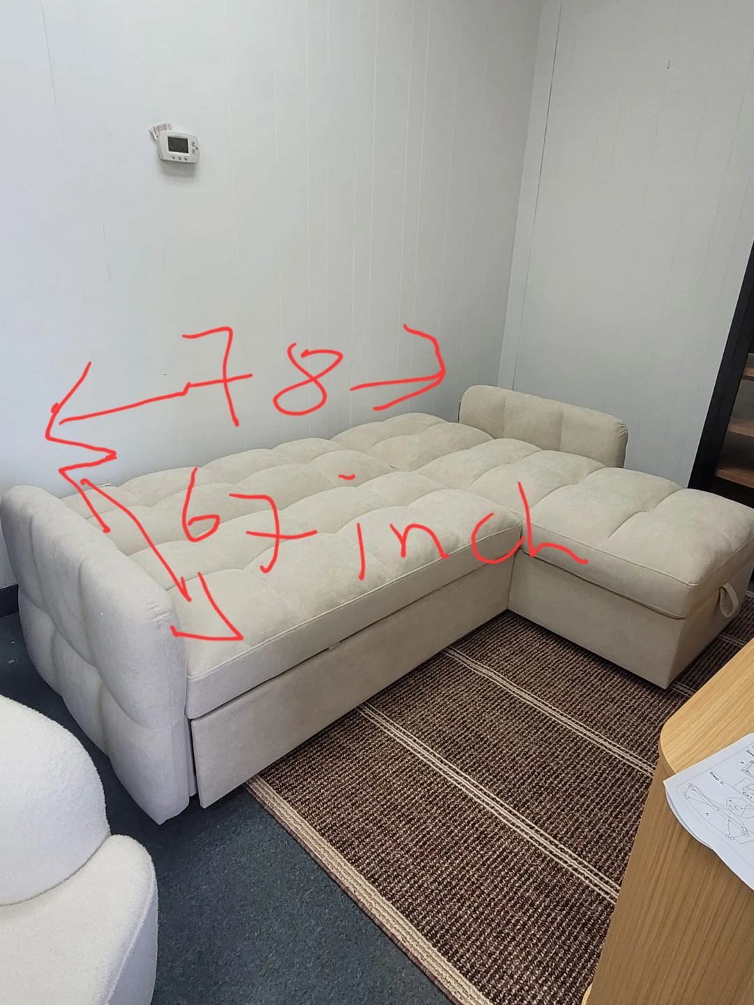 Warehouse sale Pull-out Sofa Bed with Storage - photo 3