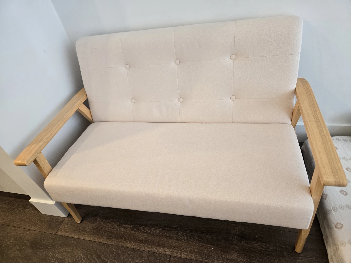 HOMCOM 45" Loveseat Sofa (Beige)