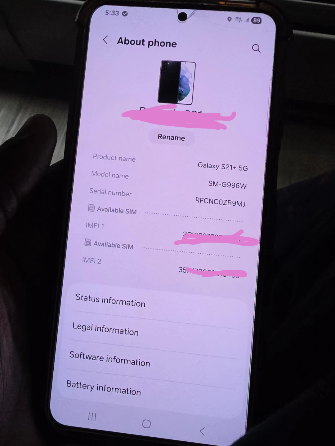Samsung Galaxy S21+ 5G Smartphone