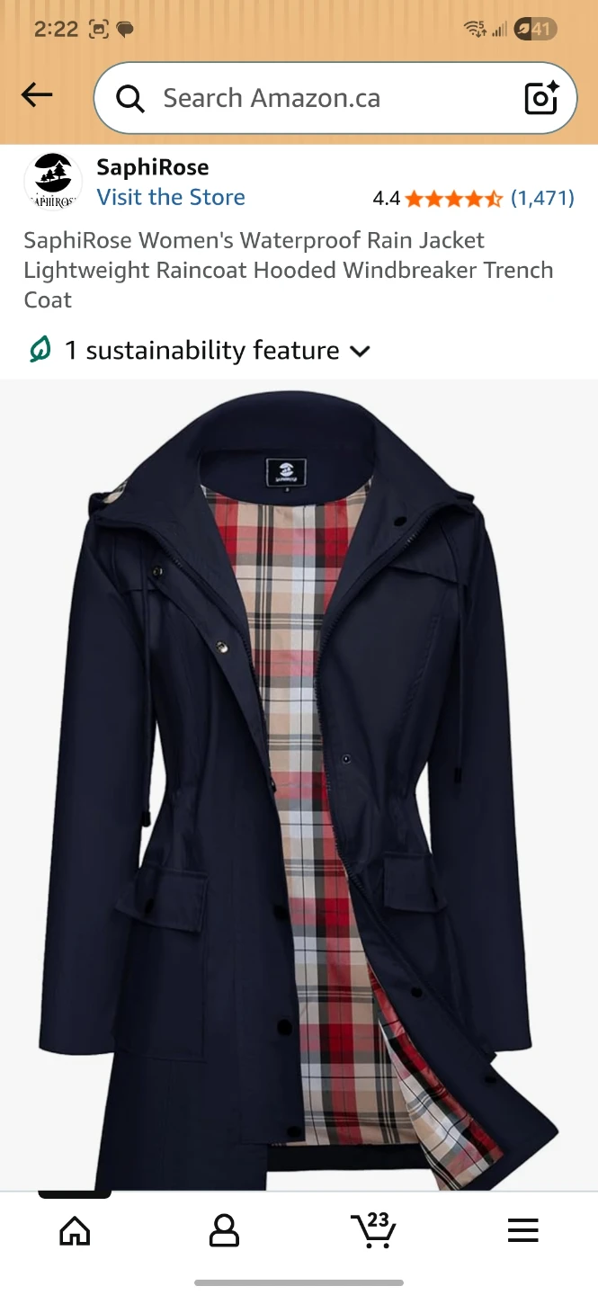SaphíRose Women's Waterproof Hooded Rain Jacket - photo 4