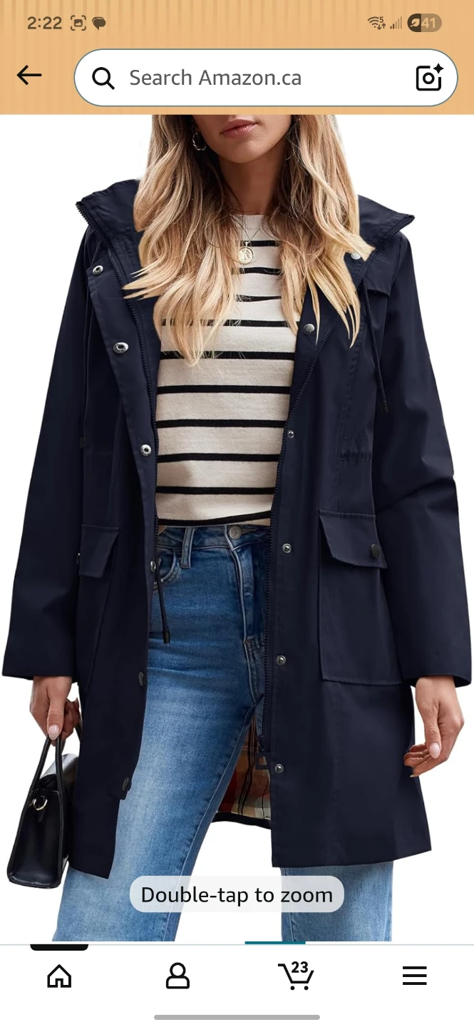 SaphíRose Women's Waterproof Hooded Rain Jacket - photo 5